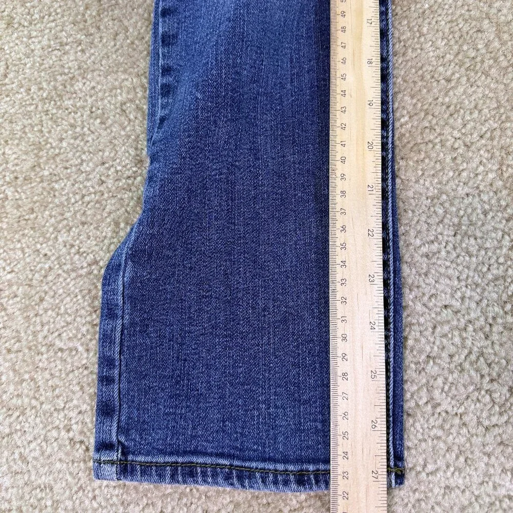 Lee Slim Straight Leg Mid-Rise Blue Denim Jeans Men's Size 28 x 27 Western E505